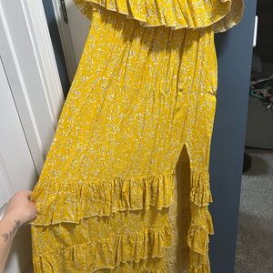Yellow Floral Maxi Dress